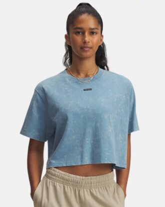 Camiseta corta oversize con logo lavado