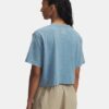 Camiseta corta oversize con logo lavado Camiseta corta oversize con logo lavado