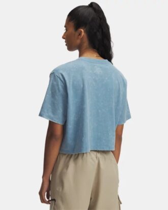 Camiseta corta oversize con logo lavado