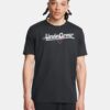 Camiseta de manga corta con letras de béisbol desgastadas