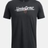 Camiseta de manga corta con letras de béisbol desgastadas