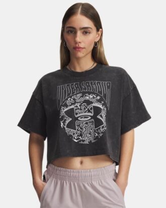 Camiseta de manga corta Heavyweight Dusk to Dawn Crop