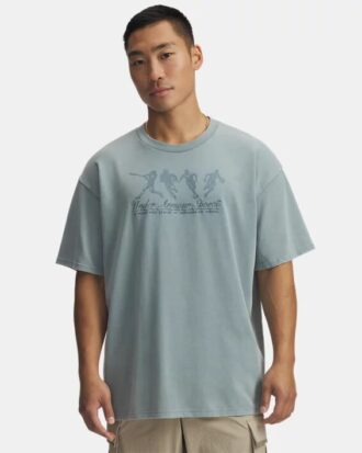 Camiseta de manga corta oversize de peso pesado para deportistas