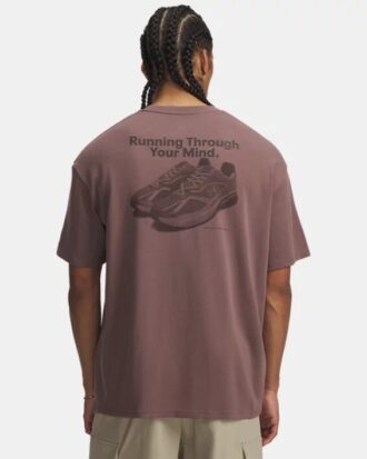 Camiseta de manga corta oversize de tejido grueso Running Shoe