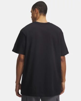 Camiseta de manga corta pesada con logotipo UA bordado para hombre