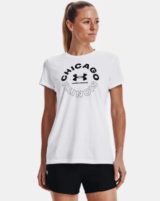 Camiseta de manga corta UA Chicago City para mujer