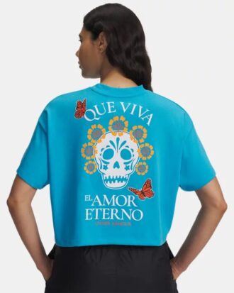 Camiseta Icon Boxy Crop Day Of The Dead Heavyweight de manga corta