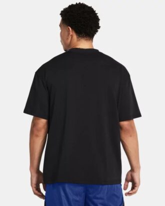 Camiseta oversize de manga corta con marca, de tejido grueso