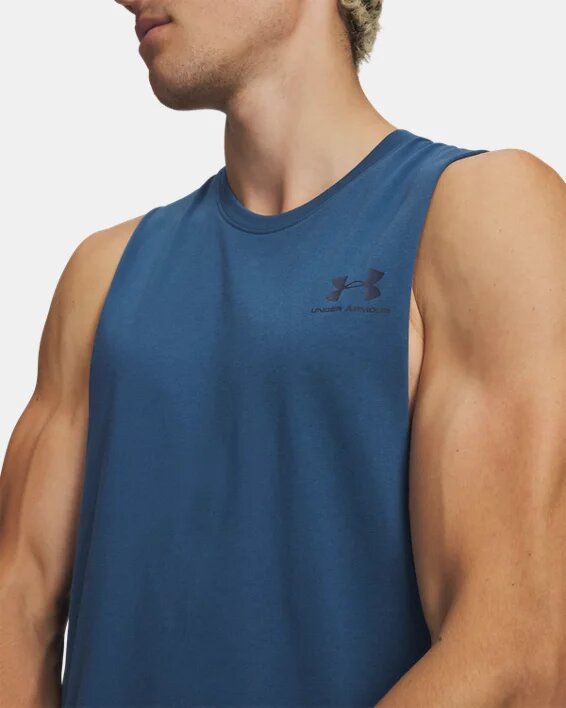 Camiseta sin mangas con corte en el pecho izquierdo Camiseta sin mangas con corte en el pecho izquierdo