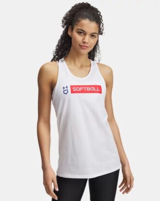 Camiseta sin mangas con logotipo de softball