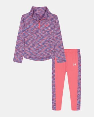 Conjunto de camiseta con cremallera de ¼ y leggings para bebé Color Twist
