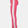 Conjunto de camiseta de manga corta y pantalones de yoga con logotipo brillante y rayas laterales Conjunto de camiseta de manga corta y pantalones de yoga con logotipo brillante y rayas laterales