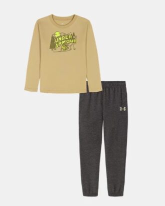 Conjunto de camiseta de manga larga y pantalones de chándal Bear Fishing Little