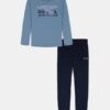 Conjunto de camiseta de manga larga y pantalones de chándal con logotipo apilado Conjunto de camiseta de manga larga y pantalones de chándal con logotipo apilado