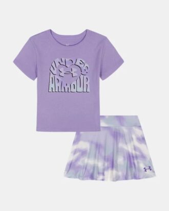 Conjunto de falda pantalón estampada para niña