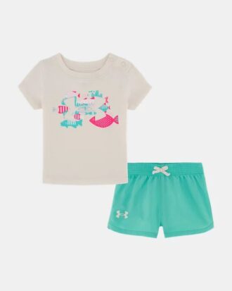 Conjunto de pantalones cortos para recién nacidos con logotipo de pez