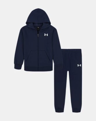 Conjunto de sudadera con capucha y cremallera con logotipo de la marca
