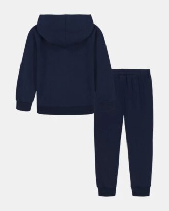 Conjunto de sudadera con capucha y cremallera con logotipo de la marca