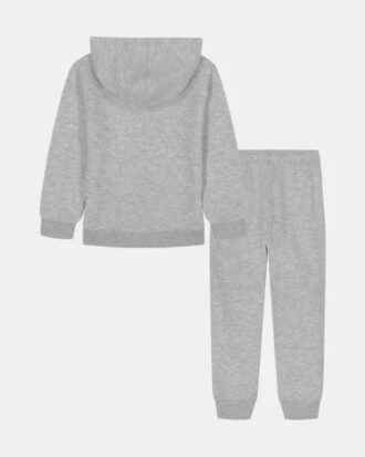 Conjunto de sudadera con capucha y cremallera para niños pequeños con logotipo de la marca