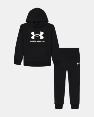 Conjunto de sudadera con capucha y logo grande