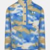 Jersey de microfibra estampado con cuello de medio botón