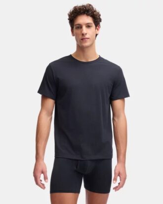 Pack de 2 camisetas interiores de algodón de alto rendimiento con cuello redondo