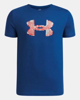 Polo de manga corta con logotipo pixelado