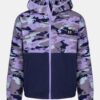 Sudadera con capucha y cremallera completa con estampado en bloque