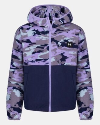 Sudadera con capucha y cremallera completa con estampado en bloque