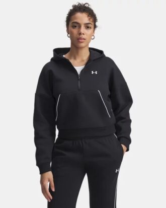 Sudadera con capucha y media cremallera Rival Fleece Piped