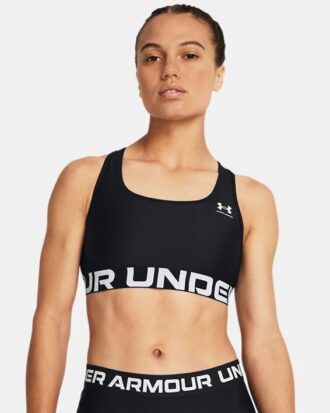 Sujetador deportivo HeatGear® Mid con marca