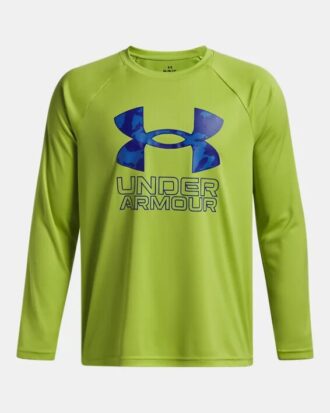 Tech™ con estampado de logo grande y manga larga (talla grande)