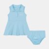 Vestido polo sin mangas para bebé con cubrepañal Vestido polo sin mangas para bebé con cubrepañal