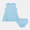 Vestido polo sin mangas para bebé con cubrepañal Vestido polo sin mangas para bebé con cubrepañal