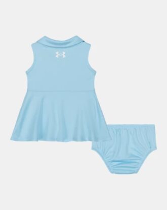 Vestido polo sin mangas para bebé con cubrepañal Vestido polo sin mangas para bebé con cubrepañal